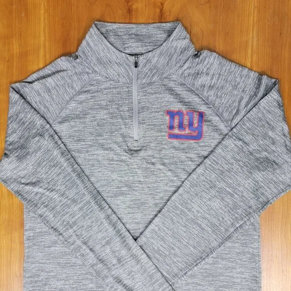 Fanatics Men's Grey Lightweight Quarter Zip NY Giants Football Pullover - M - Picture 6 of 10